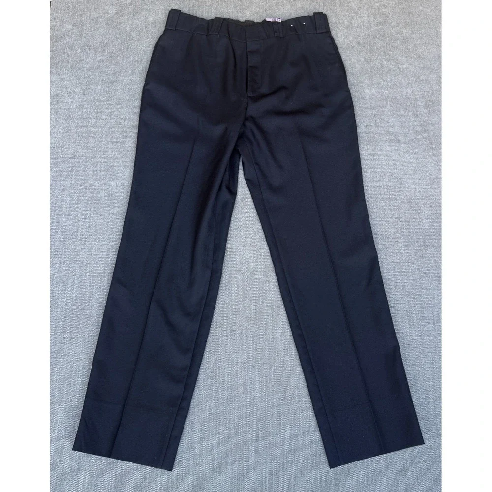 Martinique Made For The NYPD Police Uniform Pants Men 36 Navy Wool Blend Pleated
